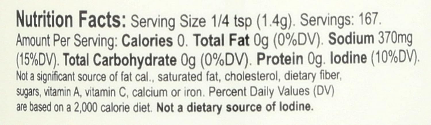 Redmond - Real Salt Seasoning, Natural Unrefined Gluten Free 8.25 Ounce