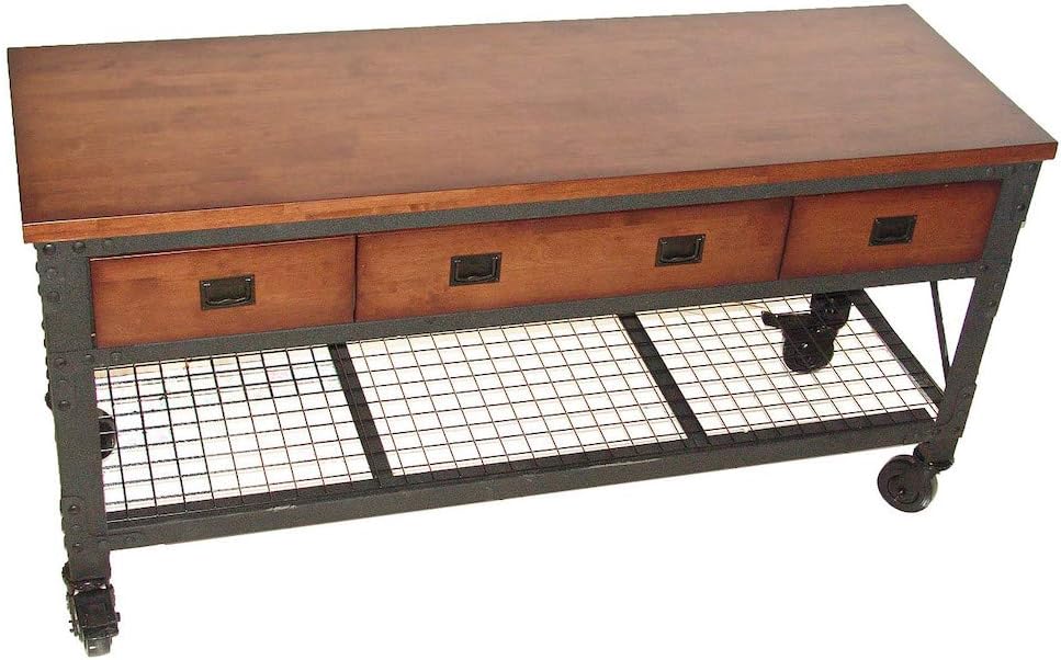 Duramax Rolling Workbench Furniture 72 in. x 24 in. with 3 Drawers, for Home, Garage, Workshop