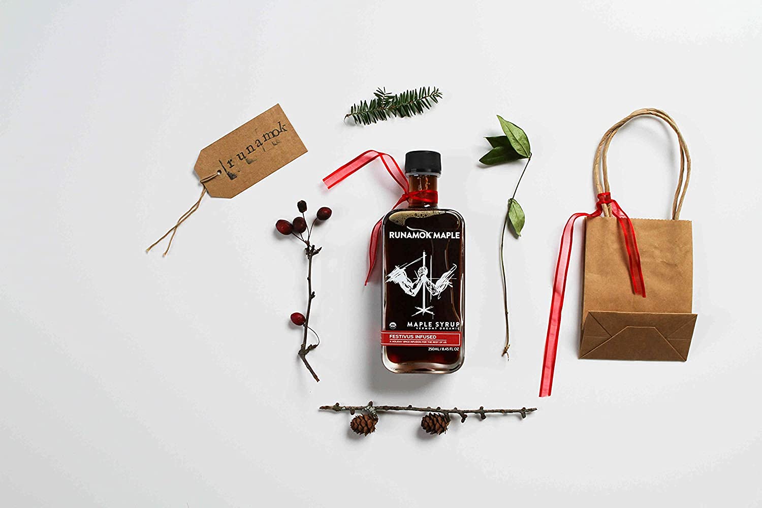 Runamok Maple Cinnamon-Vanilla Infused Maple Syrup - Authentic & Real Vermont Maple Syrup | Gluten Free & Natural Sweetener | Breakfast, Coffee, Pancakes Maple Syrup | 8.45 Fl Oz (250mL)