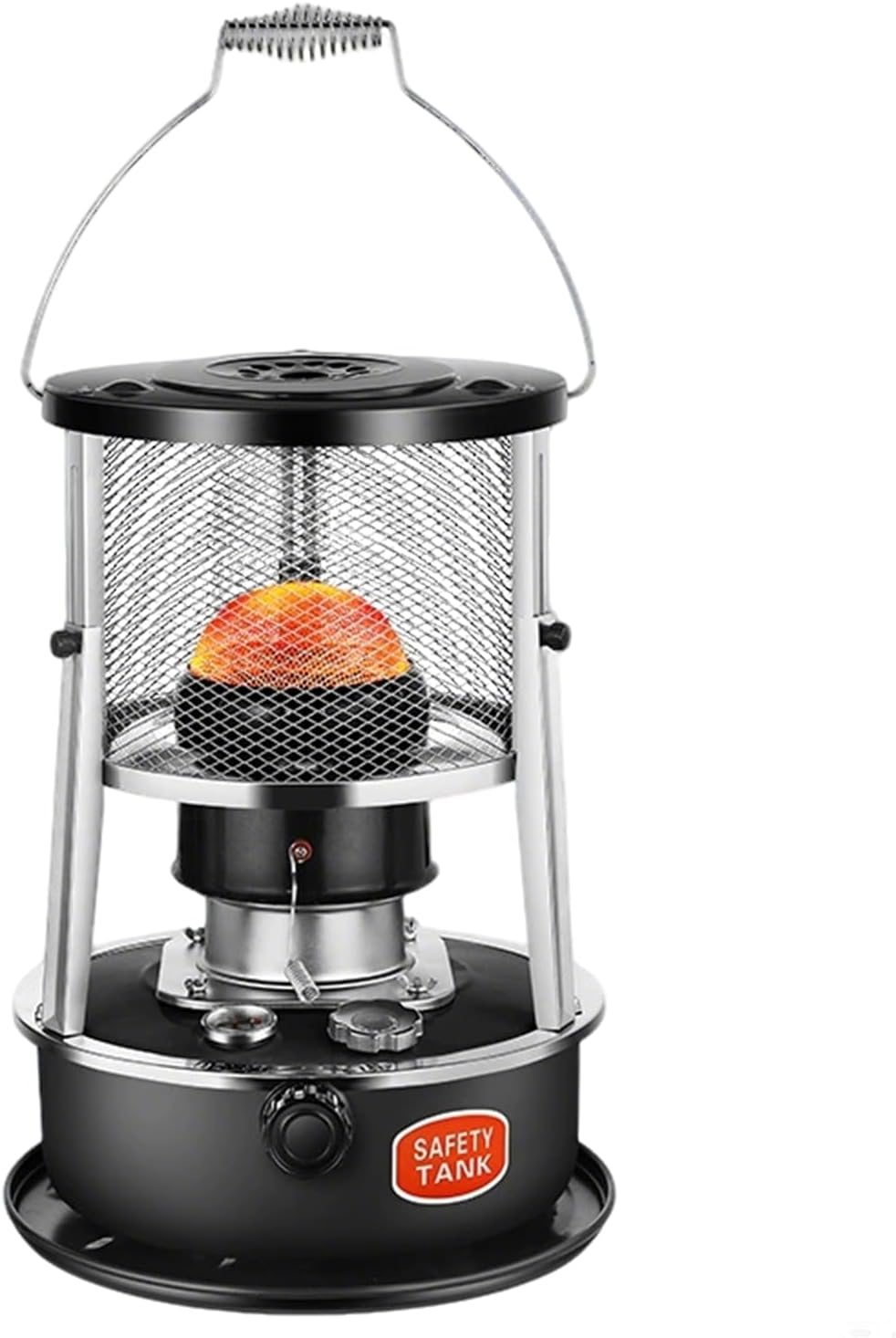 Portable Kerosene Heater, Non-Electric Heater for Tent Cooking Ice Fishing Home and Survival Emergency, Black