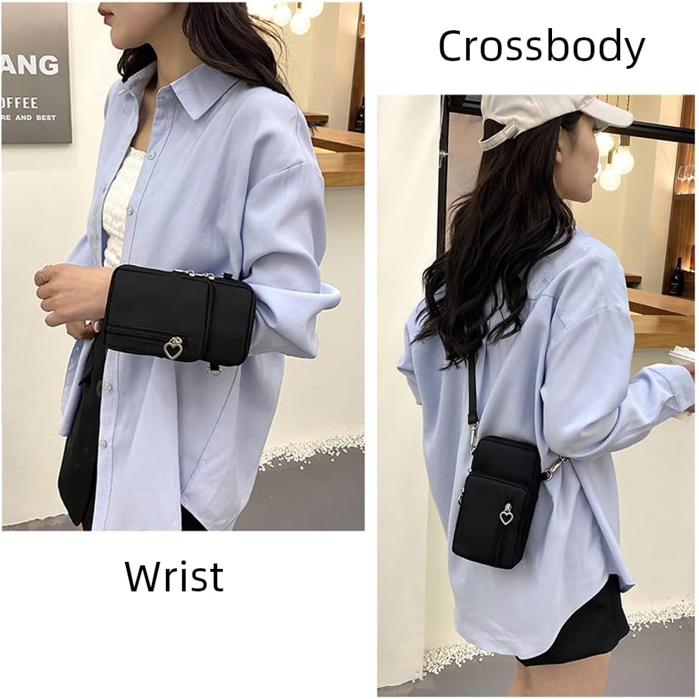 MINTEGRA Crossbody Phone Purse Nylon Shoulder Pouch Walking Wallet Wristlet Sport Armband