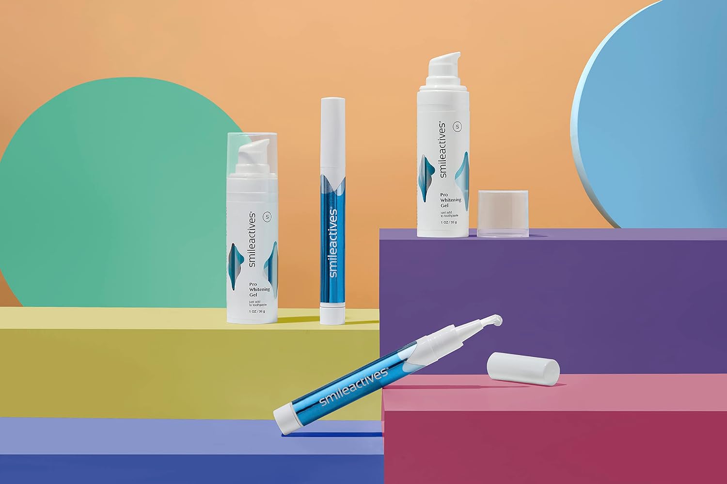 Smileactives Teeth Whitening Kit with Gel & Pen, Hydrogen Peroxide, 30-Day