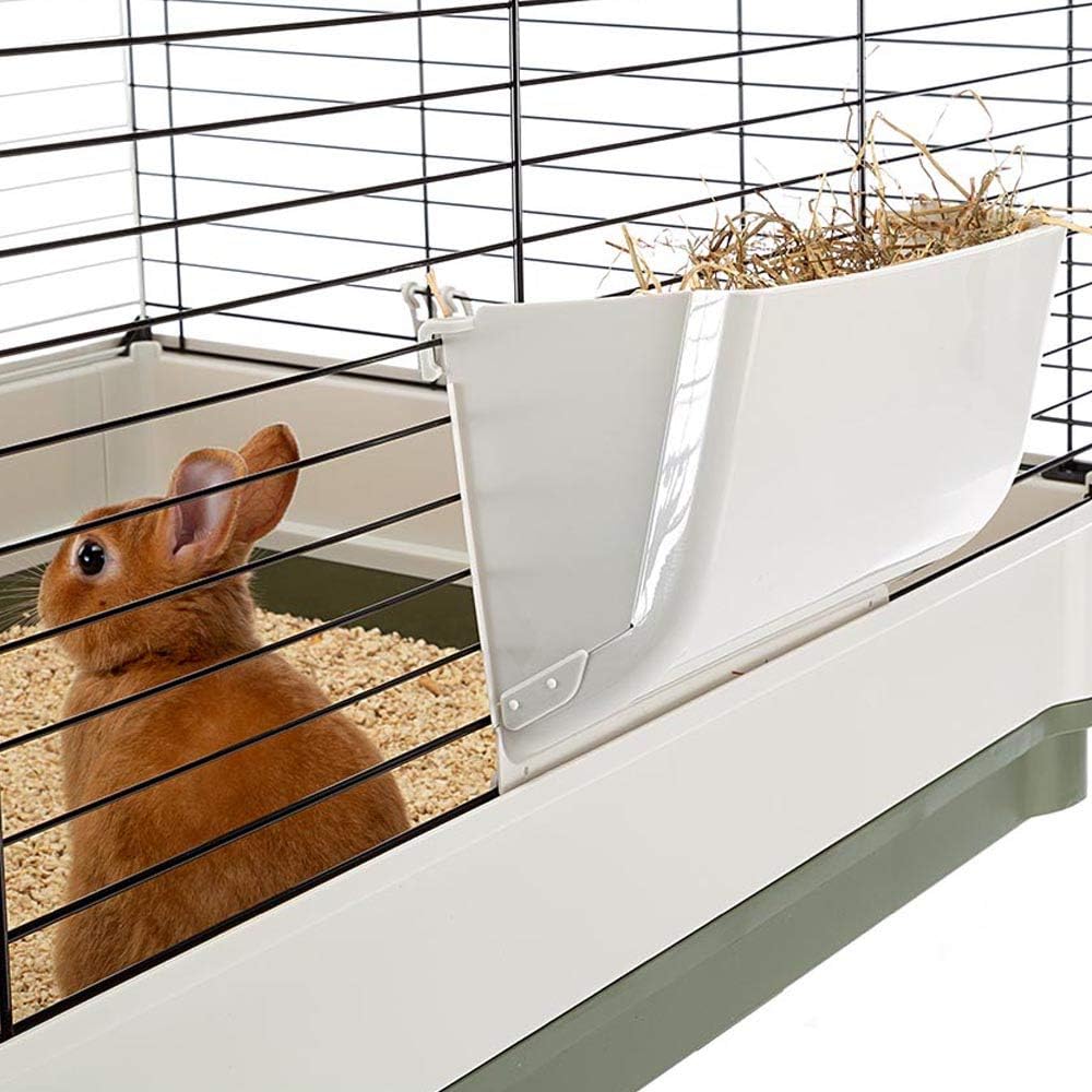 Ferplast Krolik Green Rabbit Cage Deluxe | Rabbit Cage Includes All Accessories & Measures 39.4L x 23.6W x 19.7H & Includes All Accessories | 1-Year Manufacturer's Warranty