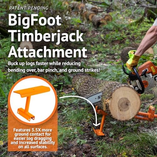 Hauler - 21” Cant Hook Log Roller and Carrier | Orange Powder-Coated Log Hauler Hand Tool for Firewood Harvesting, Brush or Tree Removal. (Patented, Made in USA, With A Warranty)
