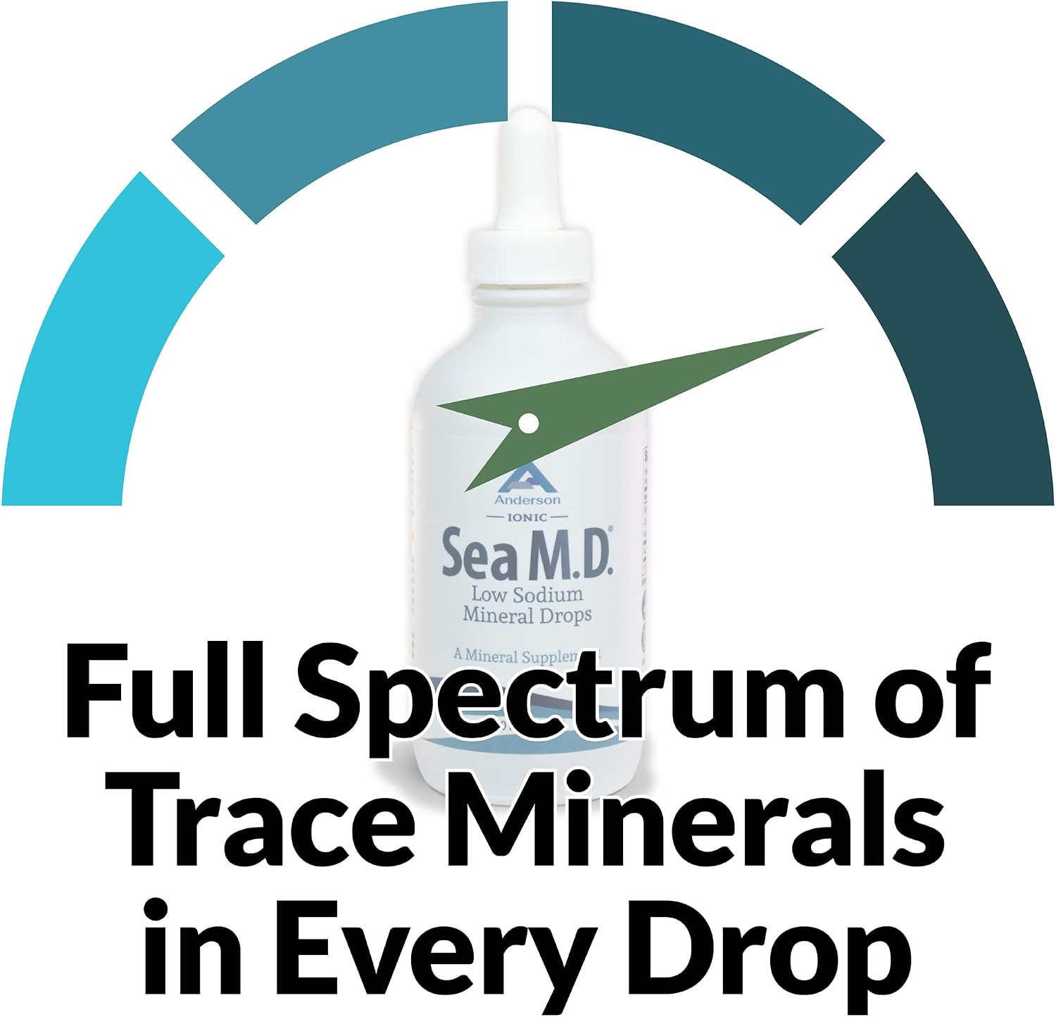 Anderson Sea M.D. Concentrated Trace Mineral Drops, 79 Trace Minerals with Magnesium, Sodium and Chloride Electrolytes - Supports Hydration, Energy, Muscles and Bone Health - 4 Fl Oz, 60 Servings