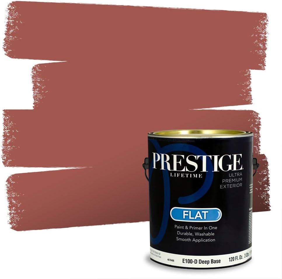 PRESTIGE Paints Exterior Paint and Primer In One, 1-Gallon, Satin, Comparable Match of Sherwin Williams* Grandeur Plum*