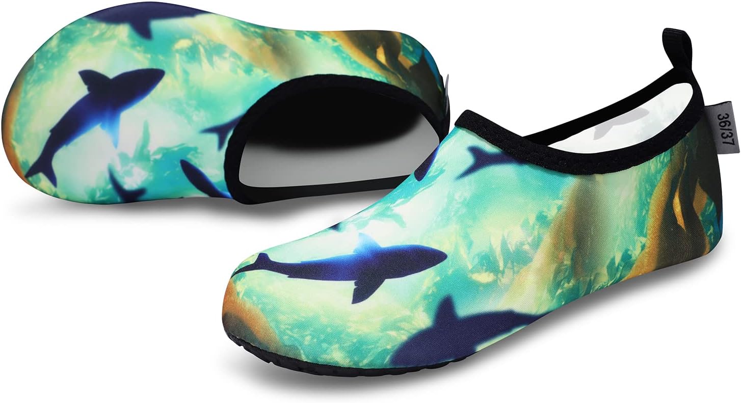 VIFUUR Water Shoes for Men Women Barefoot Quick Dry Aqua Socks Slip On | Lightweight, Breathable Upper, Flexible Sole, Drainage Design, Easy Slip-On Fit for Water Activities