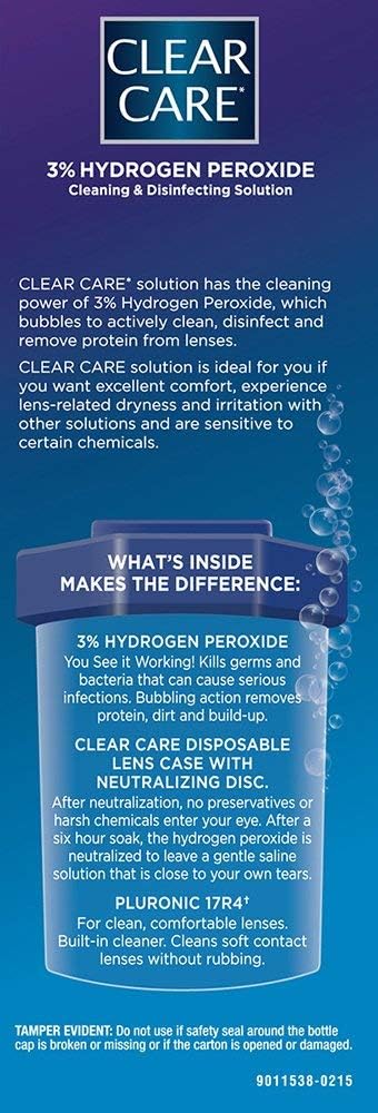 CLEAR CARE Cleaning & Disinfecting Contact Lens Solution, 12 Fl Oz, 2 Pack
