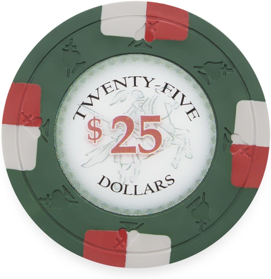 Claysmith Gaming Pack of 50 Poker Knights Poker Chips, Heavyweight 13.5-gram Clay Composite