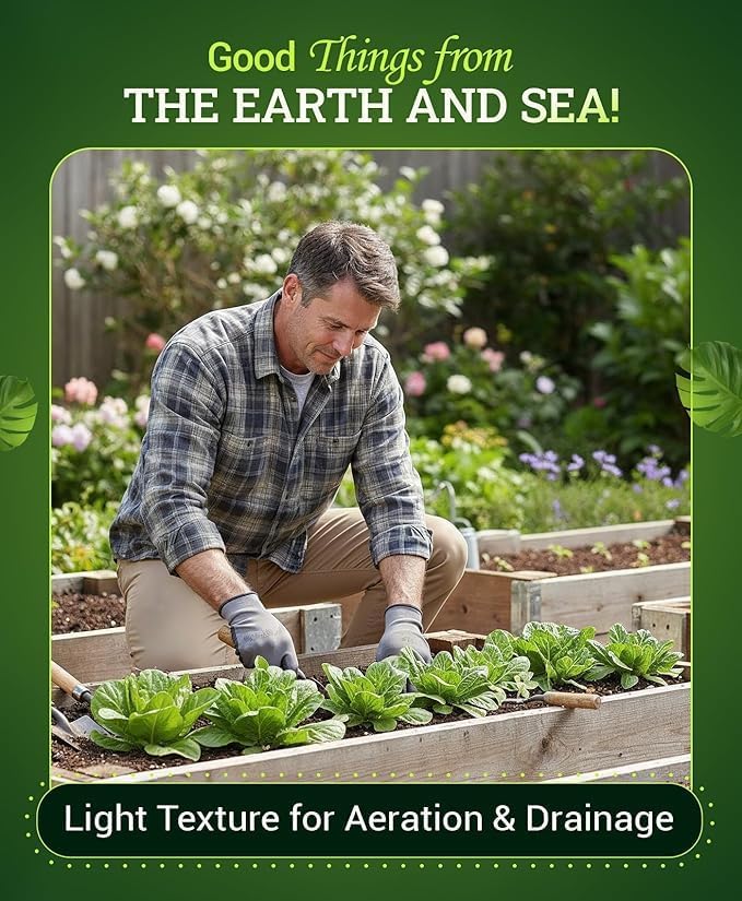 FoxFarm Ocean Forest Potting Soil for Container Gardens - Light, Aerated Texture with Fish Meal, Crab Meal, Earthworm Castings - Houseplant Potting Mix for Seedlings & Plant Starts - 4 x 12 Quart