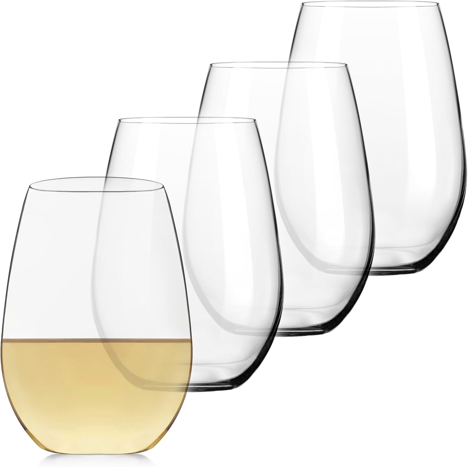 Libbey Signature Kentfield Estate All Purpose Wine Glasses Set of 4, Long Stem Wine Glasses for Red and White Wine, Perfect Glass Goblet Gift Set