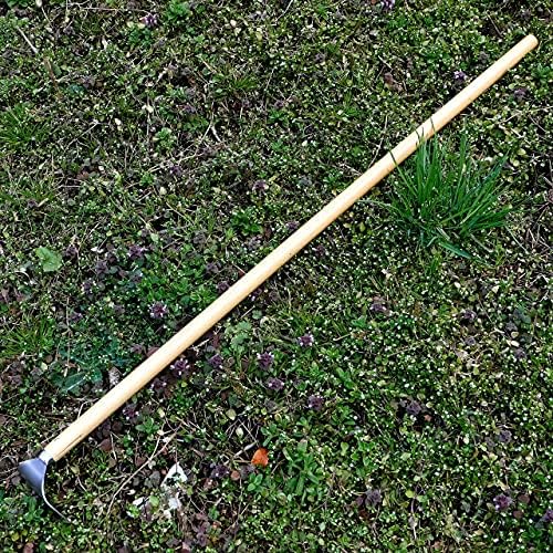 Garden Hoe Long Handle 43" Heavy Duty Japanese Stainless Steel, Made in JAPAN, Draw Hoe Weeding Tool, Stand Up Weeder Hand Tool