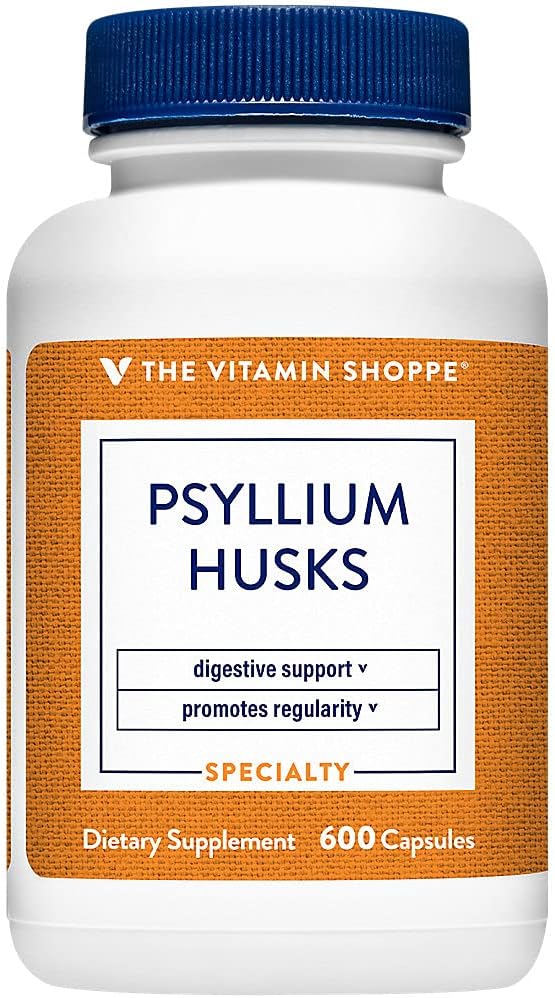 The Vitamin Shoppe Psyllium Husks Plantago Ovata Fiber Supplement (300 Capsules)