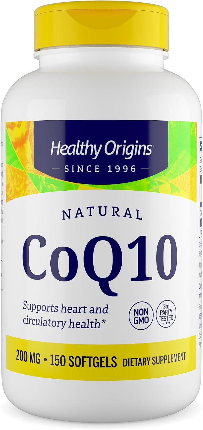 Healthy Origins CoQ10 200 mg, Kaneka Q10, 150 Softgels
