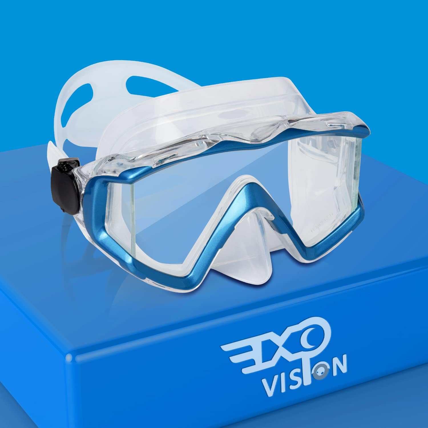 Adult Pano 3 Scuba Diving Mask, Tempered Glass Snorkel Mask Anti-Fog Swim Mask No Leakage Swim Goggles with Nose Cover Snorkeling Gear for Snorkeling