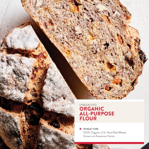 King Arthur 100% Organic All-Purpose Flour, Unbleached, 2 lb (Pack of 1) - Non-GMO Project Verified, No Preservatives
