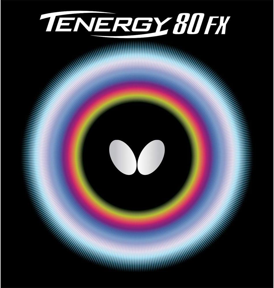 Butterfly Tenergy 80 FX Table Tennis Rubber Table Tennis Rubber - 1.7 mm, 1.9 mm, or 2.1 mm - Red or Black - 1 Inverted Table Tennis Rubber Sheet - Professional Table Tennis Rubber