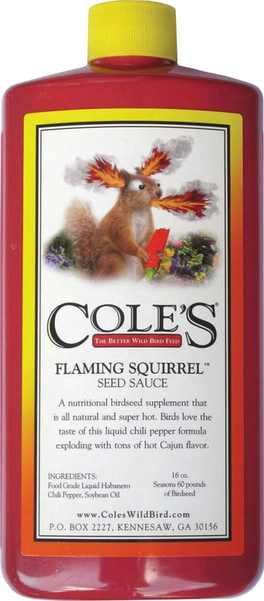 Cole's FS16 Flaming Squirrel Seed Sauce, 16-Ounce