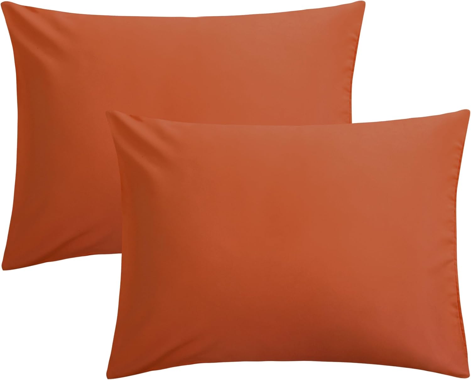 FLXXIE 2-Pack Microfiber Standard Pillow Cases, Envelope Style, White