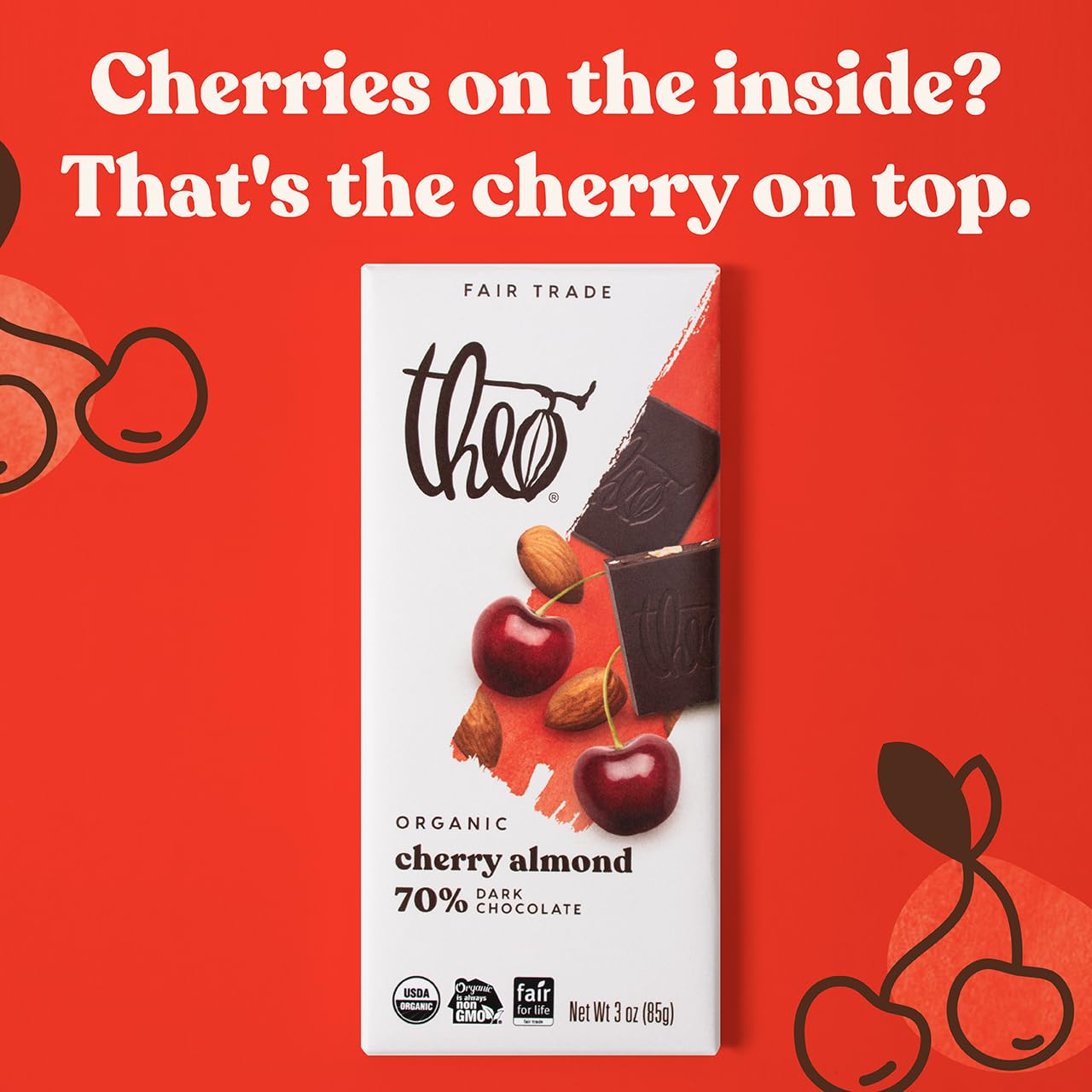 Theo Mint Organic Dark Chocolate Bar, 70% Cacao, 1 Bar | Vegan, Fair Trade