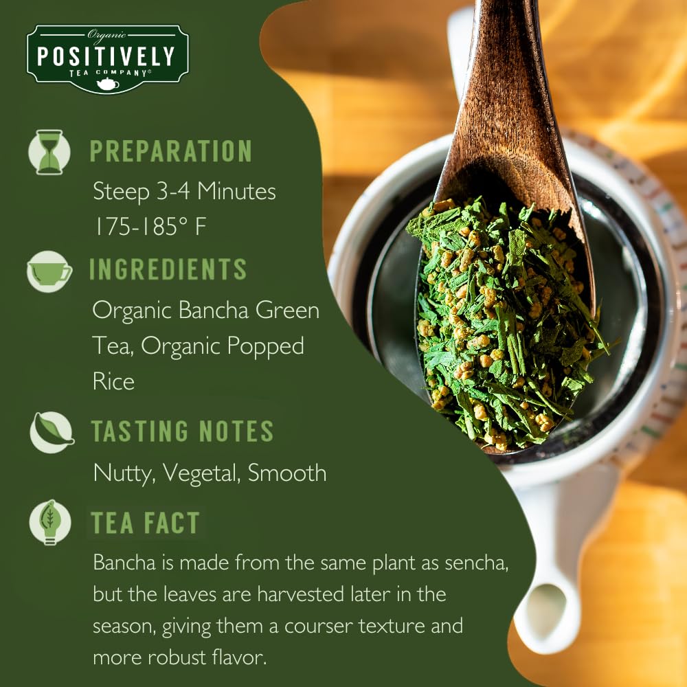 Organic Positively Tea Company, Pinhead Gunpowder Green Tea, Loose Leaf, 16 Ounce