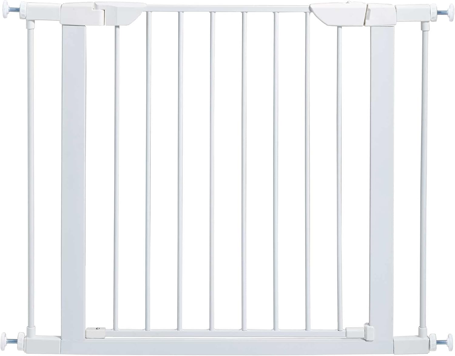 Midwest Homes 39-Inch Steel Walk-Thru Dog Gate, Expands to 38" | Pressure Mounted, Expands 29.5"- 38" Wide, Auto-Close Door, Spring-Loaded Latch, Includes Two 3" Extensions