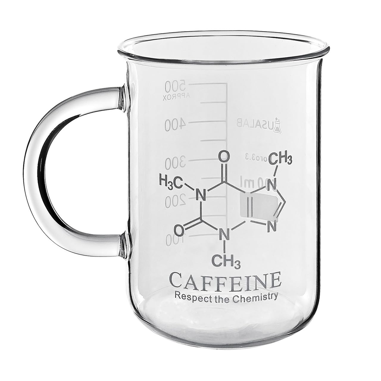 500ML Coffee Mug Beaker Borosilicate 3.3 - USAlab