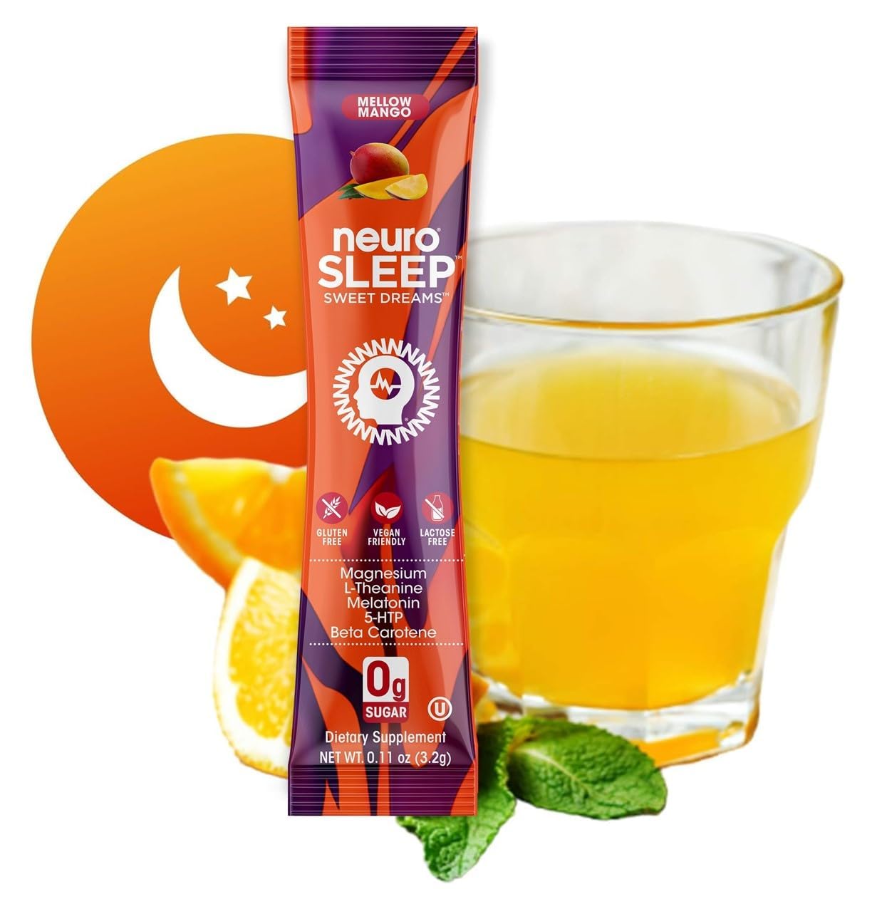 neuroSLEEP | Tangerine Dream | Functional Beverage for Restful Sleep, Non-Carbonated; 16.9 Fl Oz (Pack of 12)