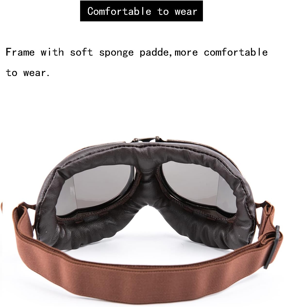 Motorcycle Goggles Anti Fog&Wind&Dust&Sand Aviator Pilot Motocross | Dirt Bike Atv Riding Goggles with Yellow Lens,Fit Over Glasses or Helmet