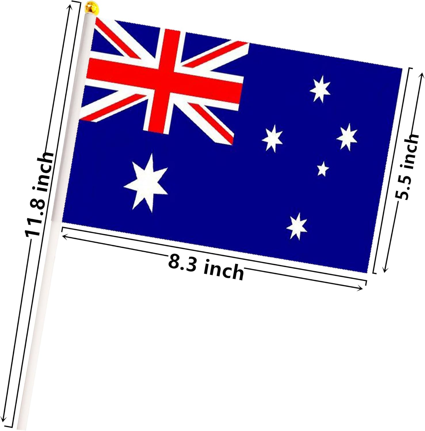 50 Pack Nicaragua Nicaraguan on Stick Flags,Small Mini Hand Held Nicaragua Nicaraguan Flags 5.5x8.3 Inch, Grand Opening, Carnival,Party Events Celebration