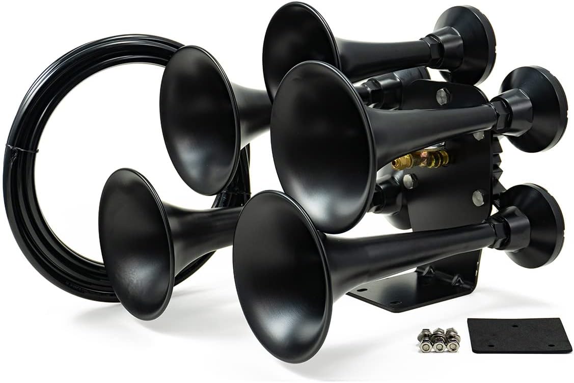 HornBlasters Smooth Black 5 Trumpet Katrina Train Horn