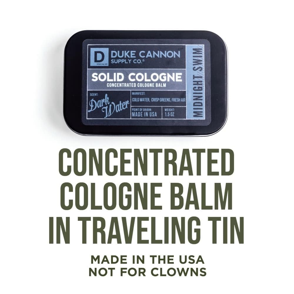Duke Cannon Solid Cologne for Men, Bourbon Scent, Concentrated Balm, 1.5 oz | Woodsy charred oak barrel aroma inspired by classic bourbon craftsmanship