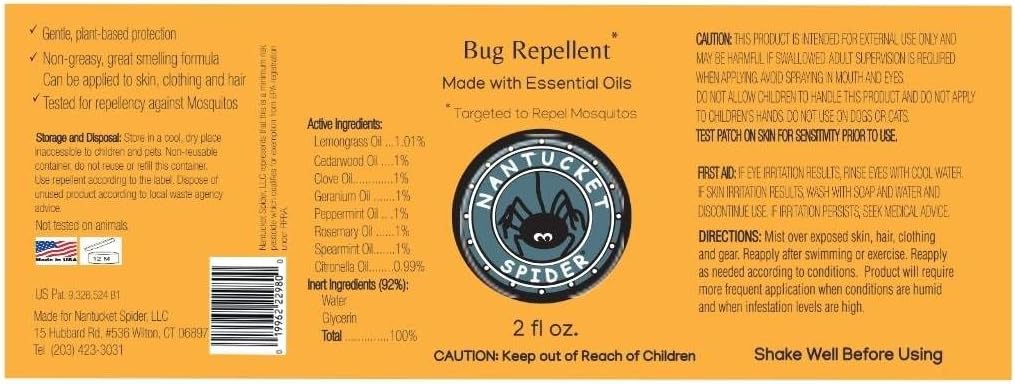 Original Bug Repellent for People - 8 oz | Repels Mosquitos, Biting Flies, & No-See-Ums | Deet-Free Essential Oil Insect Repellent