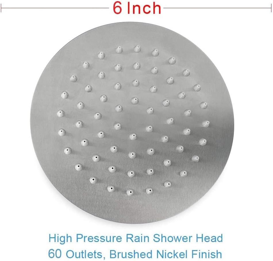 NearMoon Rain Shower Head, Ultra-Thin Design-Pressure Boosting, Awesome Some Experience, High Flow Stainless Steel Rainfall Head (10 Inch