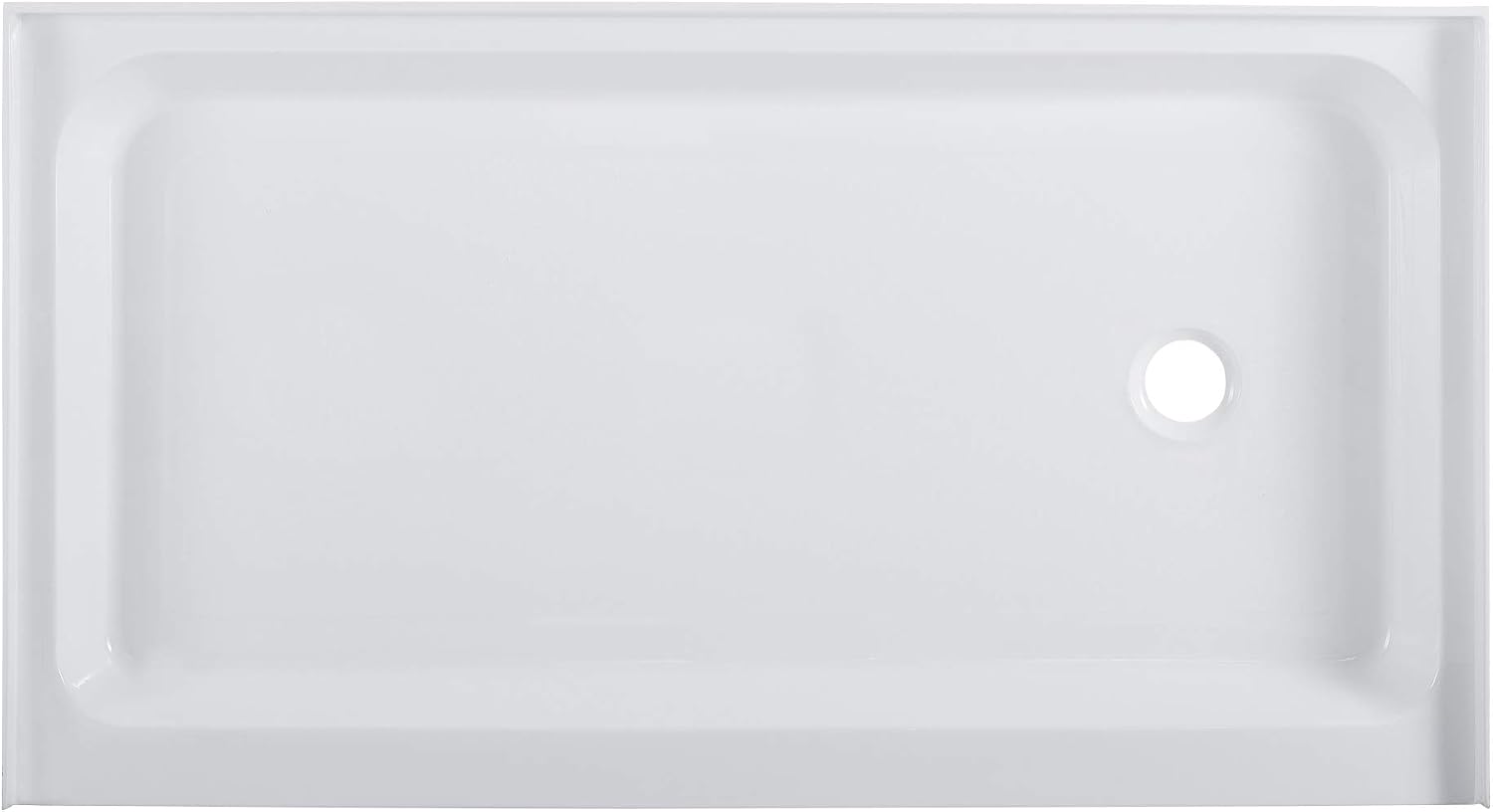 Voltaire 60" x 32" Single-Threshold, Right-Hand Drain, Shower Base in Gray