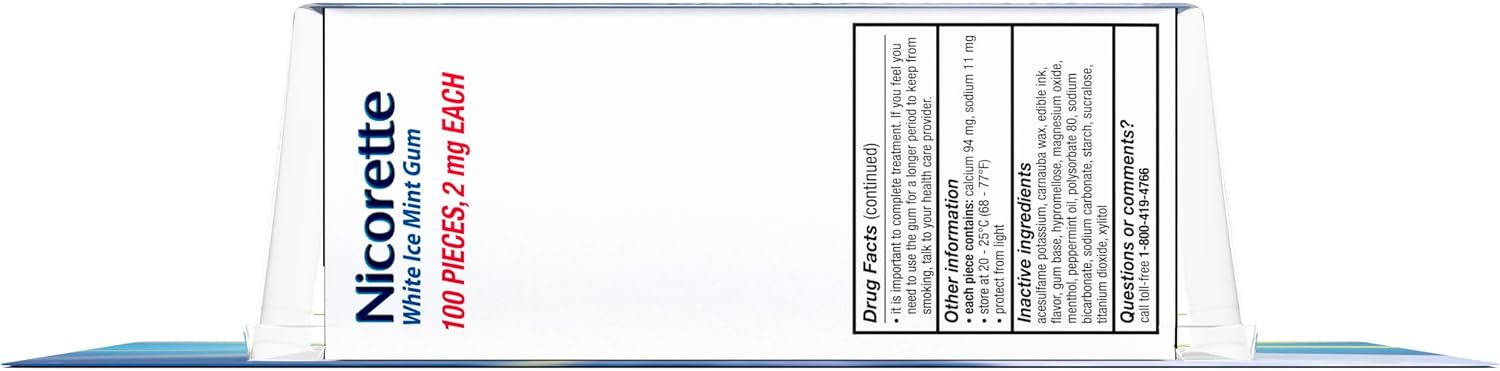 Nicorette Nicotine Lozenges 2mg, White Ice Mint, 200 Count | Quit Smoking Aid, Reduces Nicotine Cravings and Withdrawal Symptoms, Intense Craving Relief, Smoking Cessation Lozenge