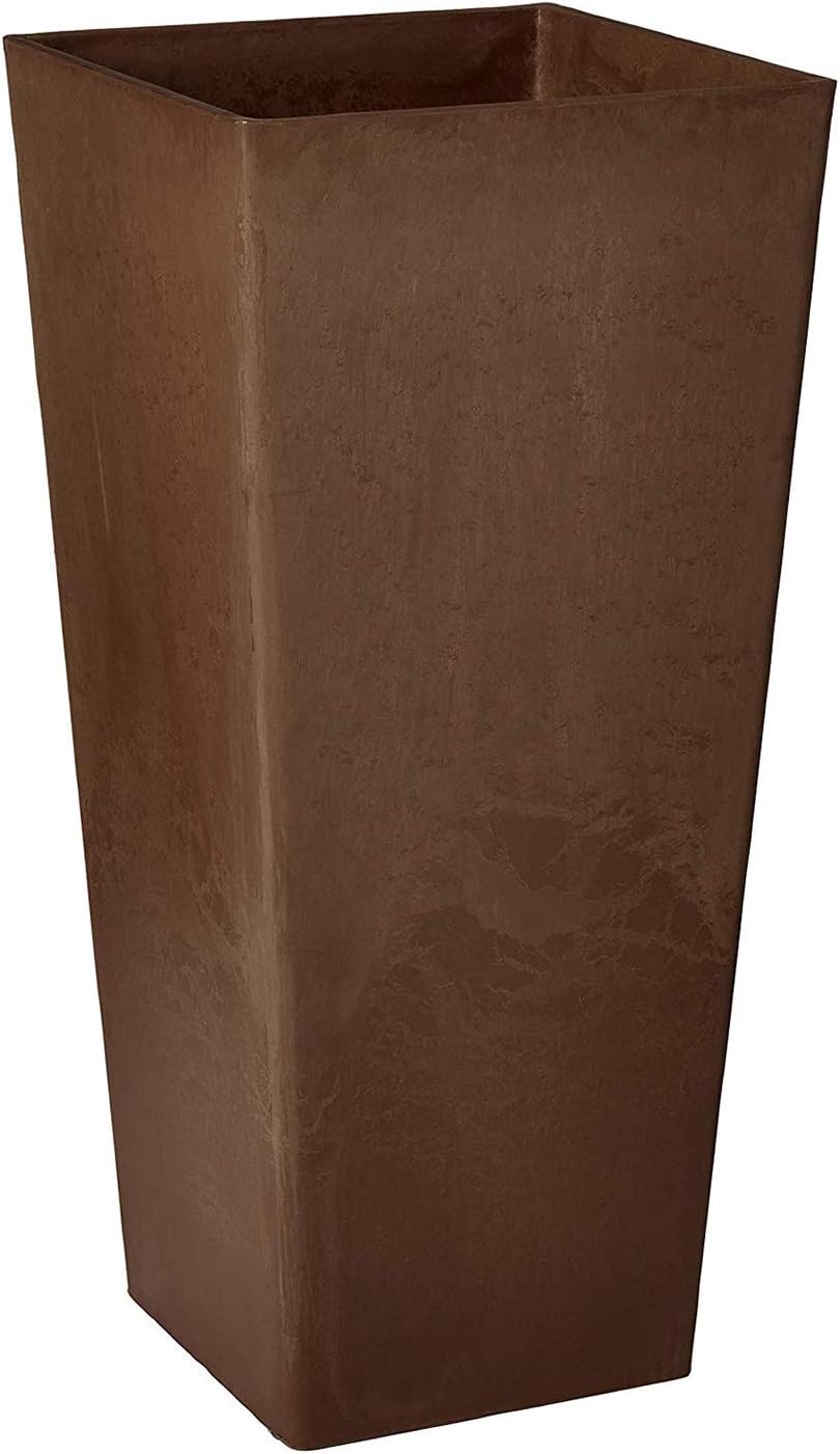 Arcadia Garden Products PSW FS32TP Contempo Tall Square Planter, 13 by 13 by 28-Inch