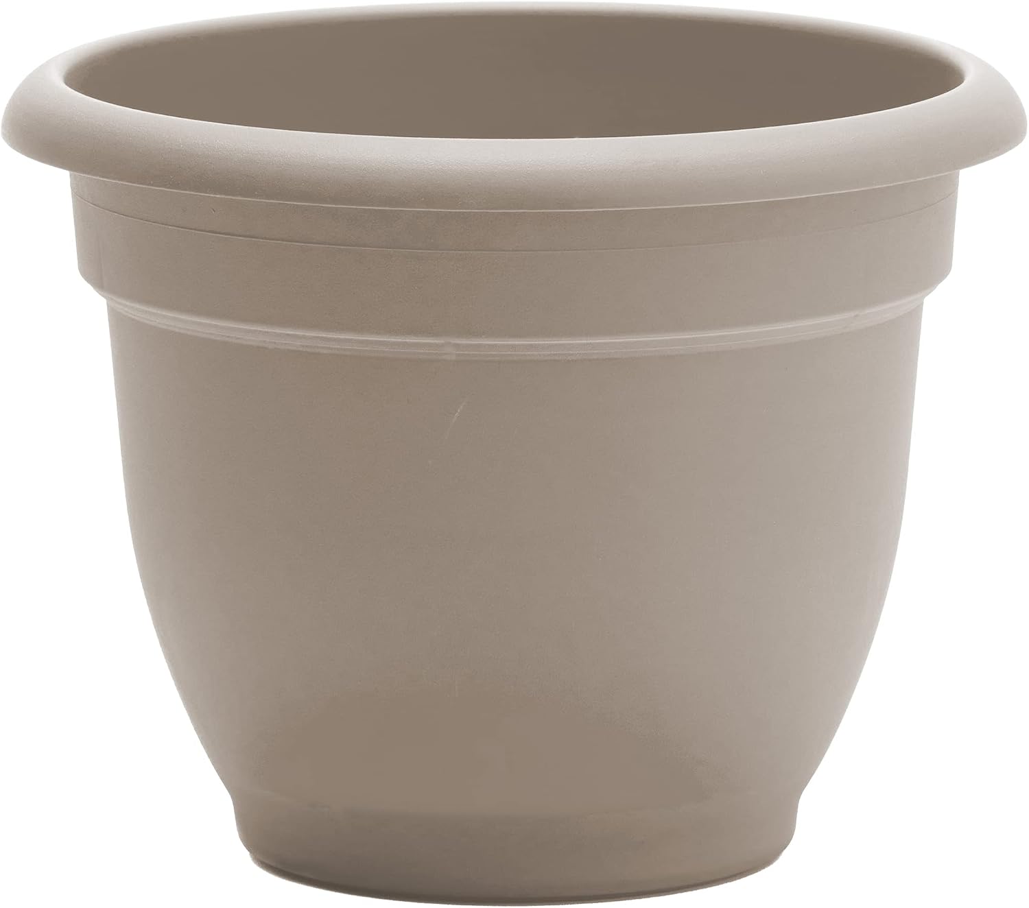 Bloem Ariana Pot Planter: 16" - Black - Durable Resin Pot, for Indoor and Outdoor Use, Gardening, Self Watering Disk Included, 6 Gallon Capacity