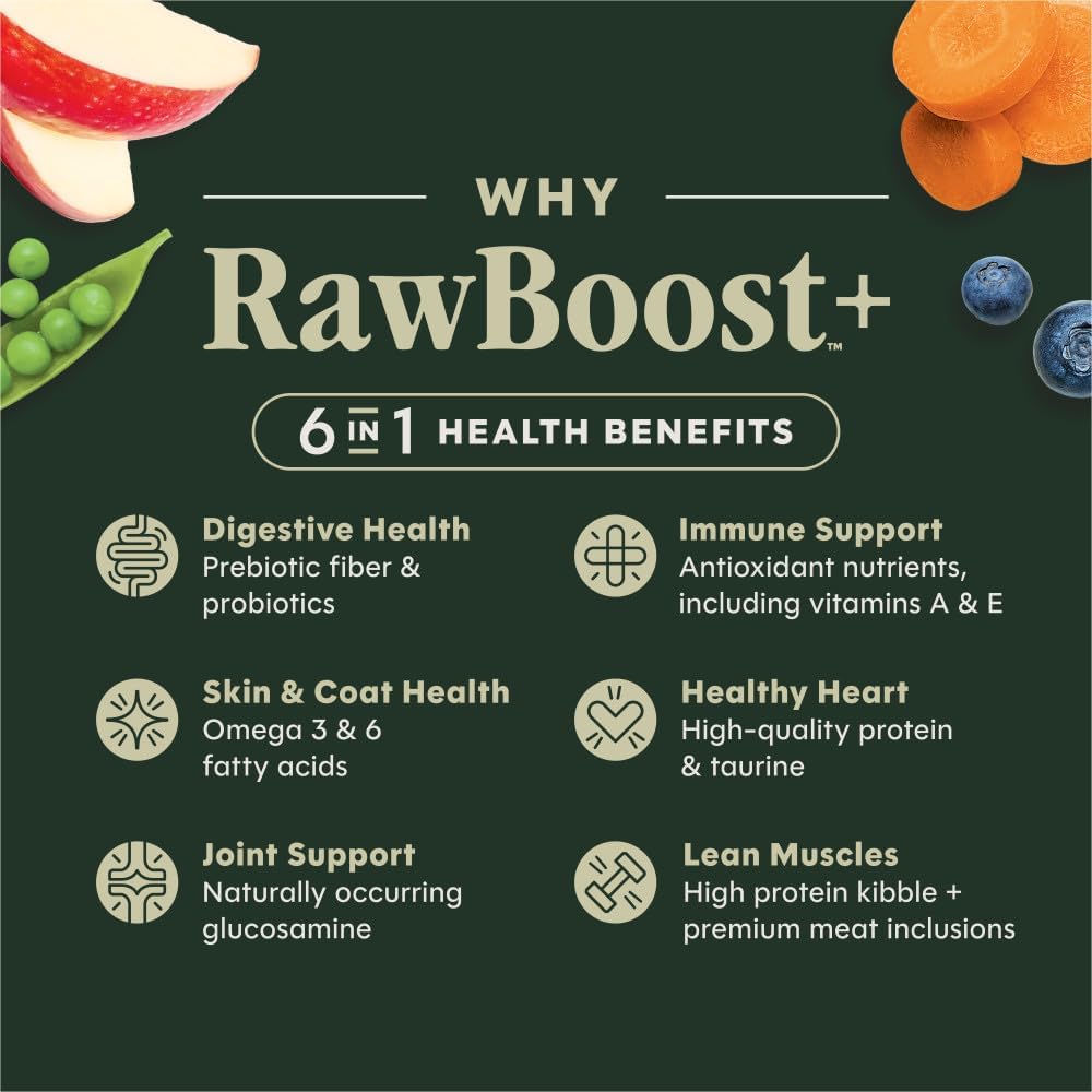 Instinct RawBoost, Dry Dog Food + Freeze Dried, Real Beef, 10 lb. Bag | High-protein kibble with FreshDried raw bites, USA-raised beef, grain-free recipe, 6-in-1 health benefits