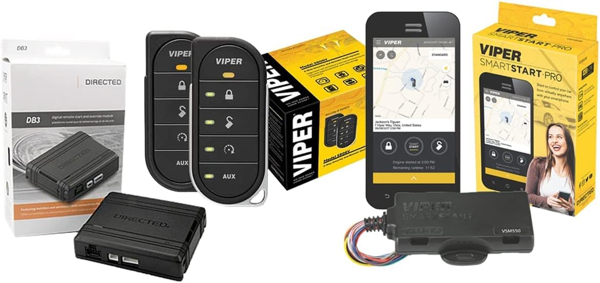 Viper 5806V Car Alarm and Remote Start System Bundled with + (1) DB3 Bypass Module + (1) VSM550 SmartStart GPS Module (Renewed)