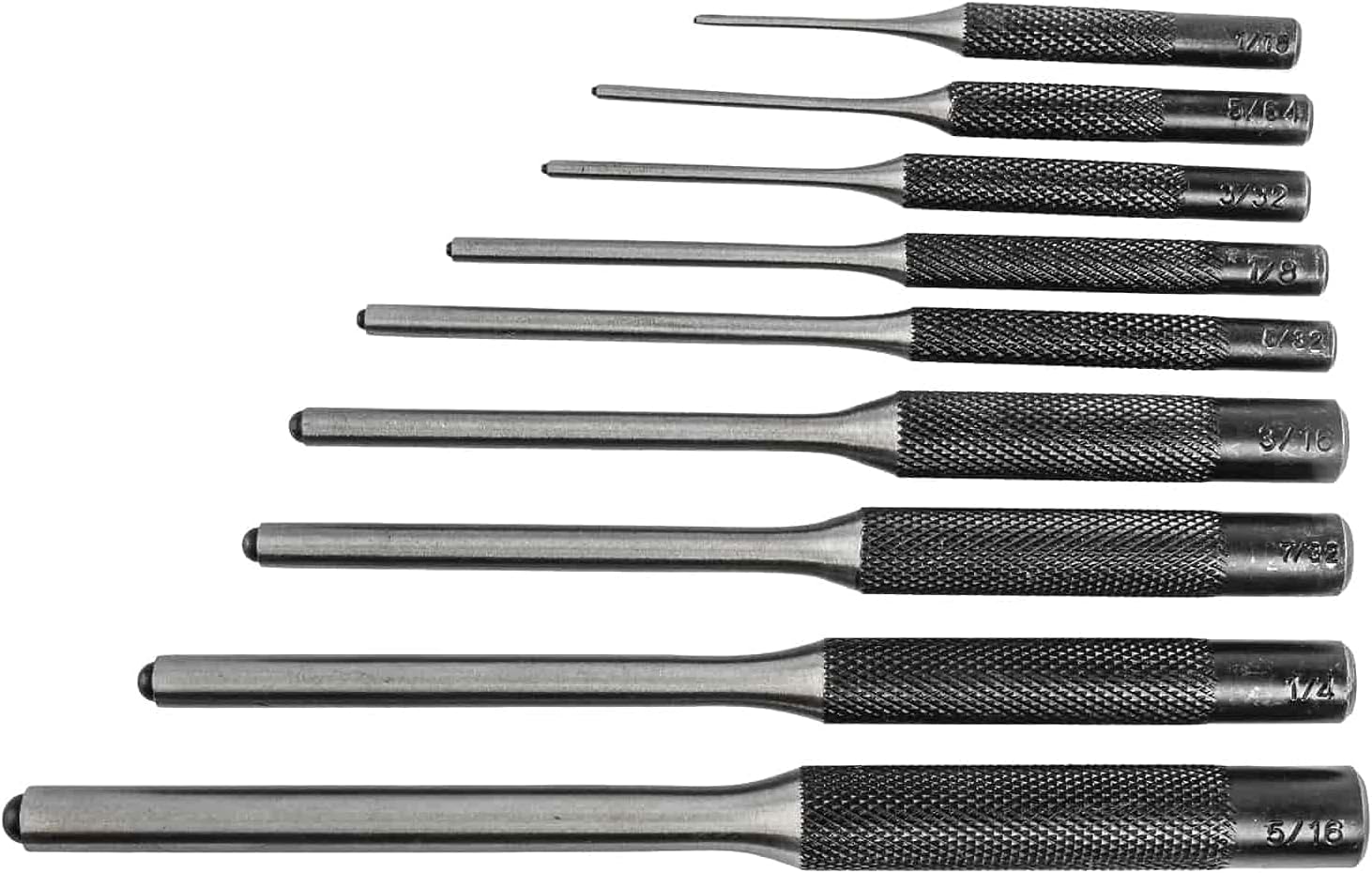 9 Piece Roll Pin Punch Set | 9 Piece Roll Pin Punch Set for durability and longevity; forged steel construction