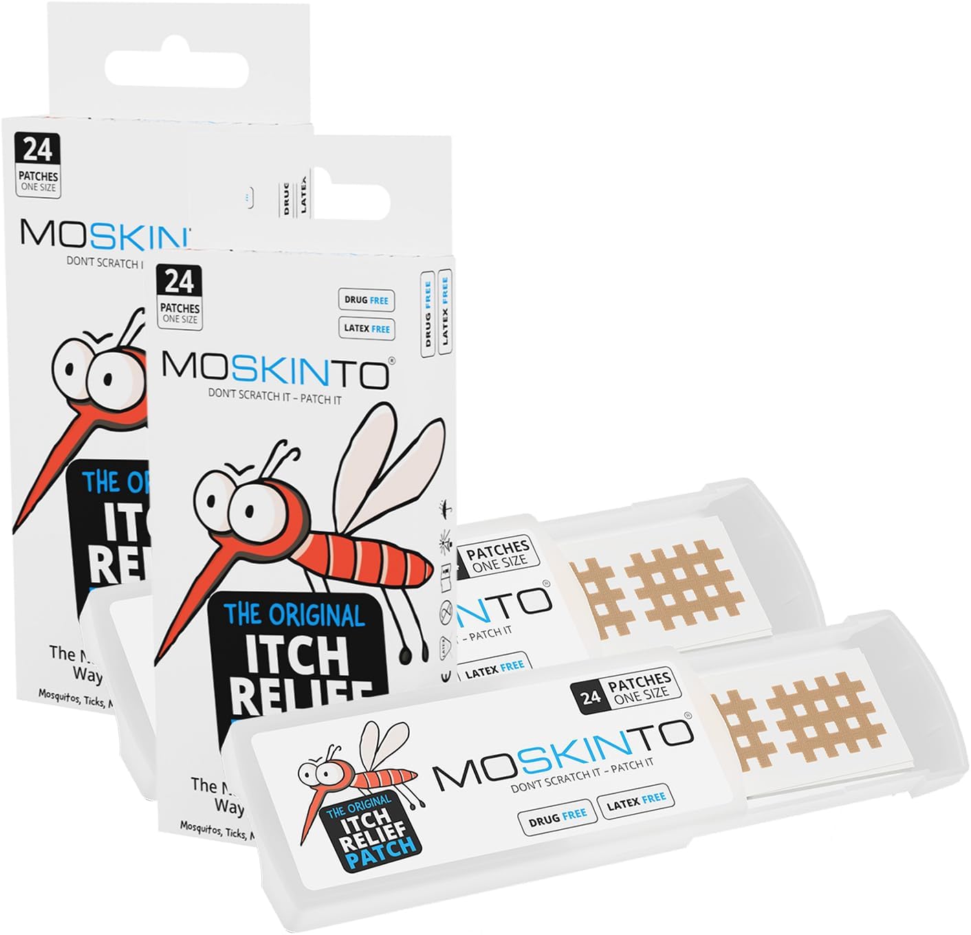 Moskinto The Original Mosquito Itch Relief Patches for Kids & Adults, Bug Bite Patches Soothe Swelling & Itching, Anti Itch Bug Bite Relief