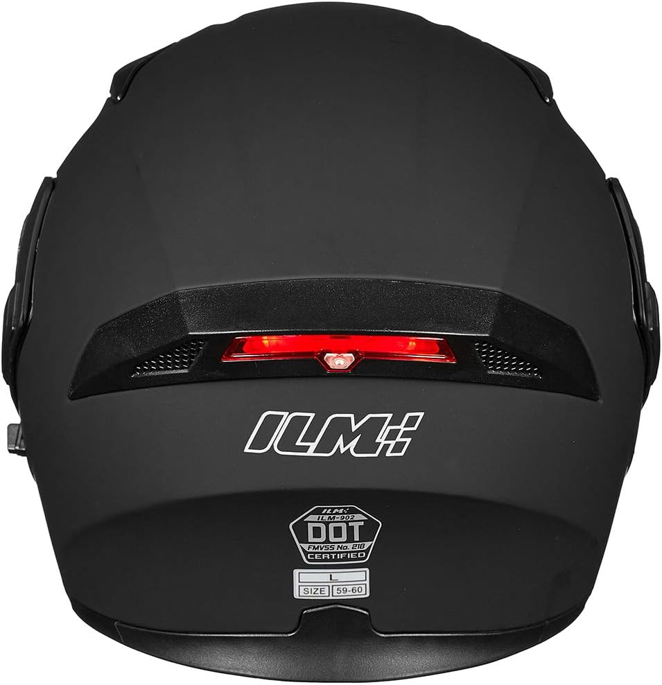 ILM Motorcycle Dual Visor Flip up Modular Full Face Helmet DOT Model 902/902L