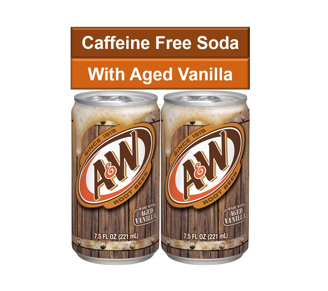 A&W Root Beer Mini Soda Cans, 7.5 oz Soft Drinks Bulk Snacks Pack