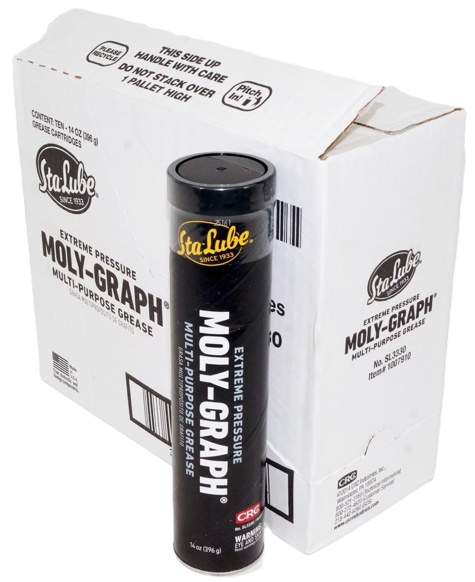 CRC SL3330 MOLY-GRAPH EXTREME PRESSURE MULTI-PURPOSE LITHIUM GREASE, 14 WT OZ (Set of 10/EA) | Multi-Purpose Lithium Grease - 14 Oz.
