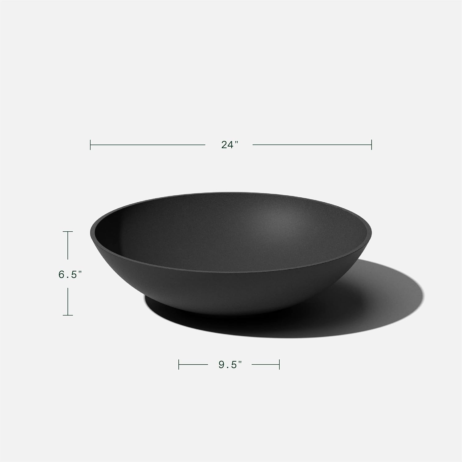 Veradek Mason Series Lane Bowl - Large Outdoor Bowl Planter | Made From a Durable Plastic-Stone Composite With Pre-Drilled Drainage Holes. Modern Patio/Tabletop Décor