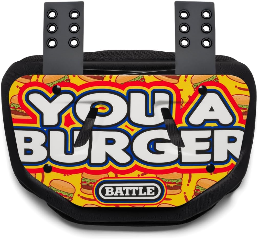 Battle Sports Novelty Football Back Plate, Kids, Adults