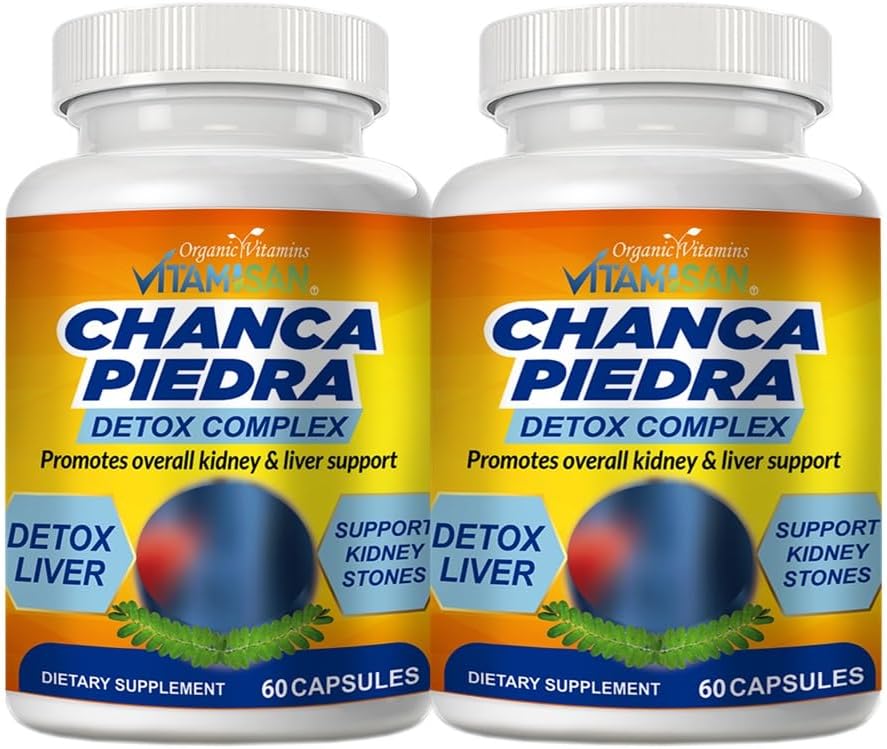 2 Chanca Piedra Stone Breaker Extract 1000mg Peruvian Gallstones Liver Kidney Support 120 Capsules Total 2 Bottles Flush Impurities Cleanse Supplement