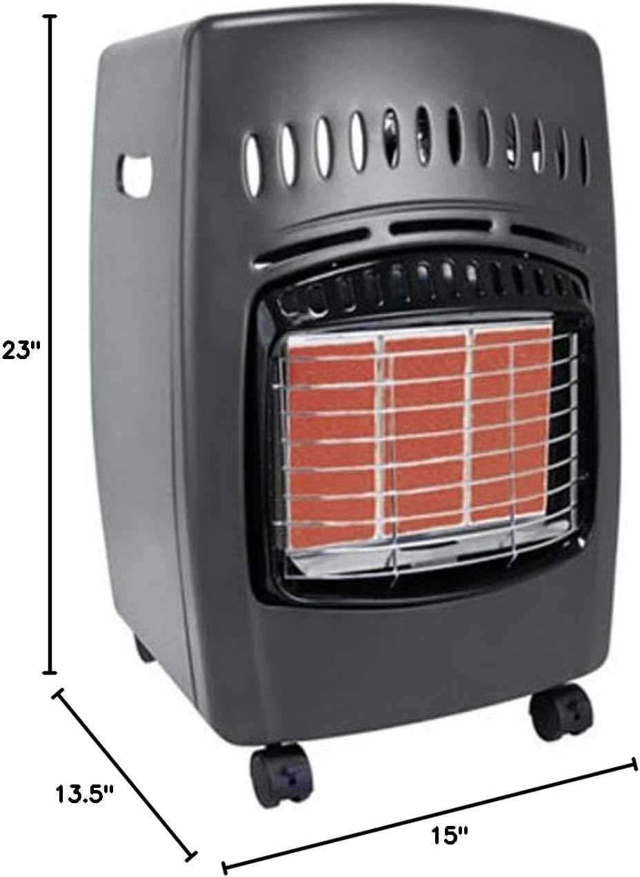 Comfort Glow GCH480 Propane(LP) Cabinet Heater | No Electricity Required, Run up to 60 hrs on 20 lb Propane Tank, Heats up to 450 sq ft Area
