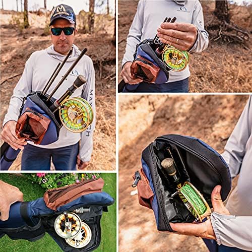 M MAXIMUMCATCH Maxcatch Fly Fishing Rod Case with Reel Pouch, Complete Rod Protection Bag, Single and Dual Rod Tube with Shoulder Strap